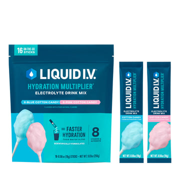 Liquid I.V.® Hydration Multiplier - Cotton Candy | Electrolyte Powder Drink Mix | 1 Pack (16 Servings) Liquid I.V.US supplements