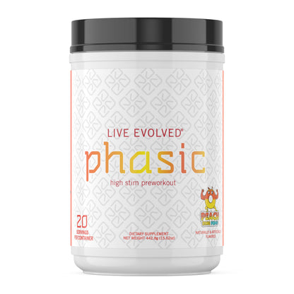 Live Evolved Phasic - High Stim Pre Workout for Men & Women - Energy | Pump | Nootropics Live EvolvedUS supplements