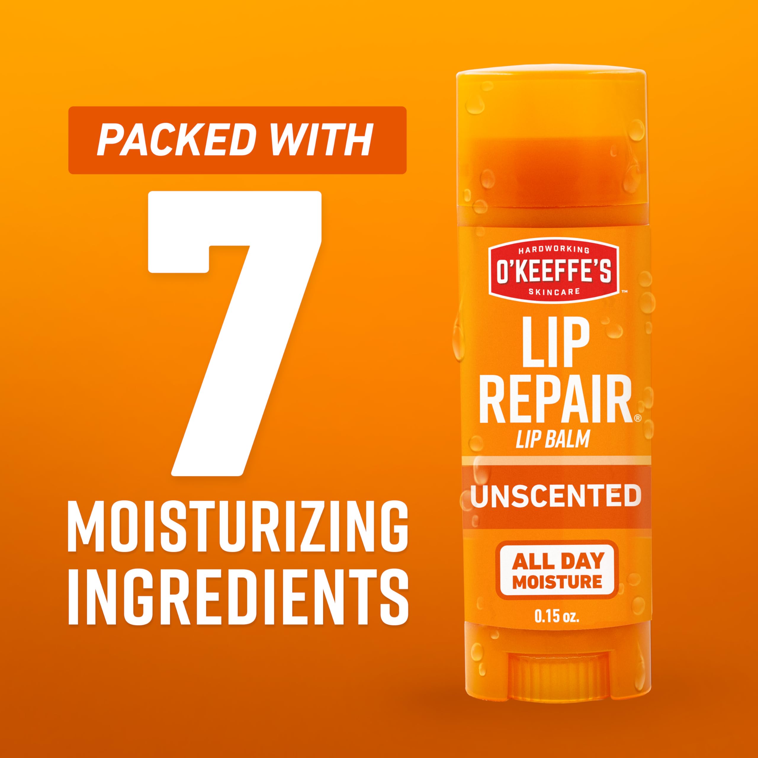 O'Keeffe's Lip Repair Unscented Lip Balm for Dry, Cracked Lips - Stick (3 Pack) - Moisturizer for Very Dry Lips O'Keeffe'sAu supplements