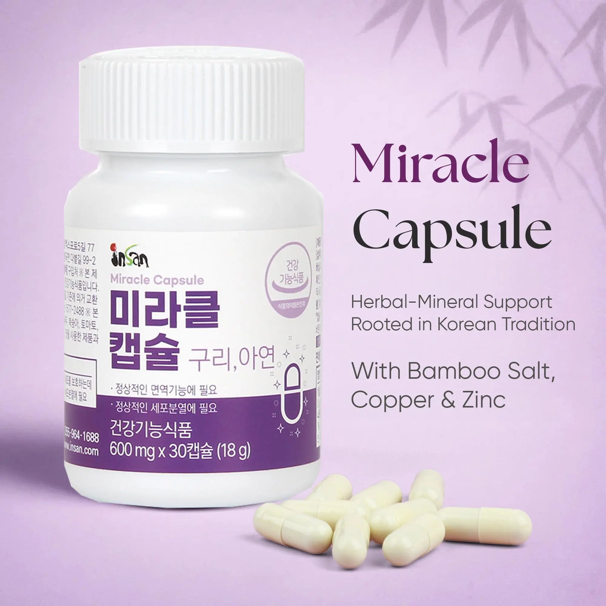 Insan Bamboo Salt Nandamban : Miracle Capsules – Starter Pack Daily Multivitamin & Mineral Supplement with Nandamban for Energy, Immune Support, Balance & Natural Detox – 30 Capsules INSAN BAMBOO SALTnz supplements