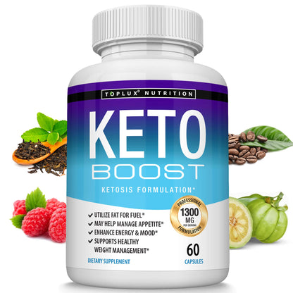 Keto Boost Diet Pills Ketosis Supplement - Natural Exogenous Keto Formula Support Energy TopluxUS supplements