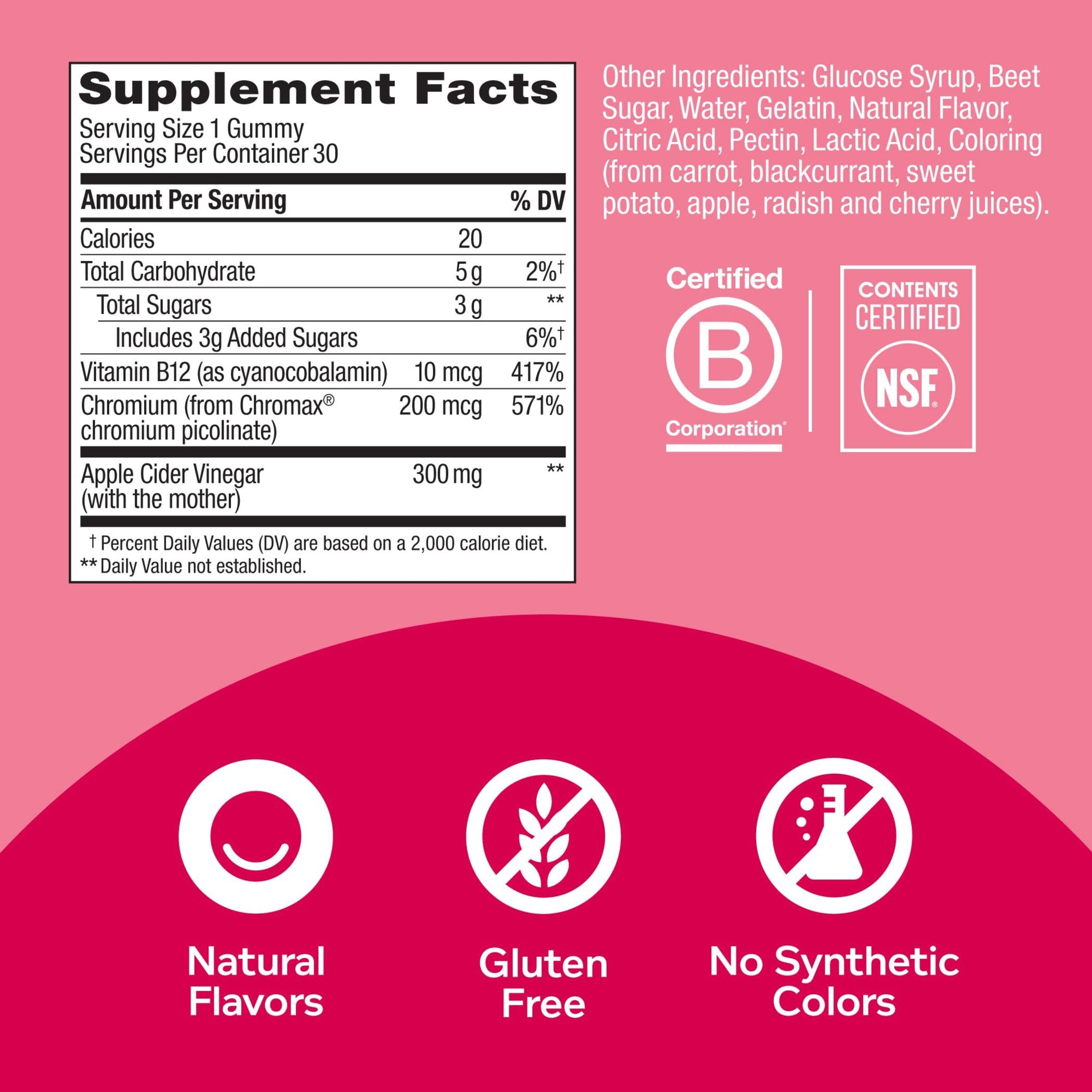 OLLY Metabolism Gummy Rings, Apple Cider Vinegar, Vitamin B12, Chromium, Energy OLLYUS supplements