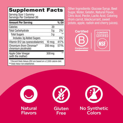 OLLY Metabolism Gummy Rings, Apple Cider Vinegar, Vitamin B12, Chromium, Energy OLLYUS supplements