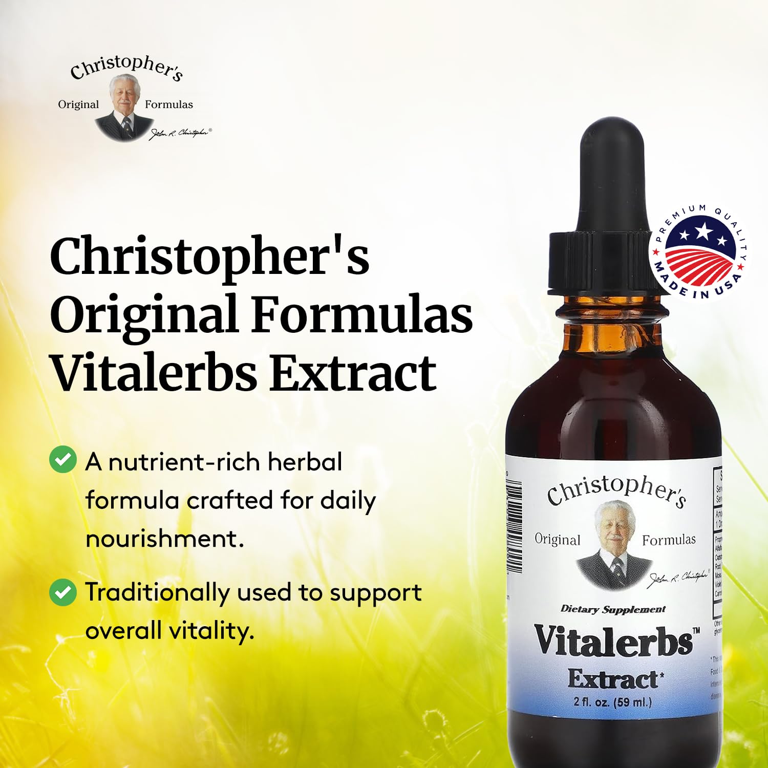 Christopher's Original Formulas Vitalerbs Extract, Nutrient-Rich Herbal Supplement, 2 oz Christopher's Original FormulasAu supplements
