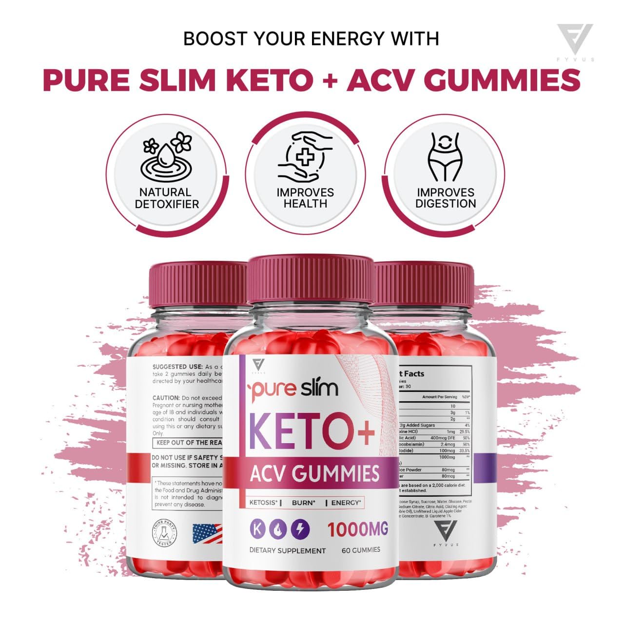 (2 Pack) Pure Slim Keto ACV Gummies, Pure Slim Keto ACV Gummies Advanced Kelly Clarkson FyvusAu supplements