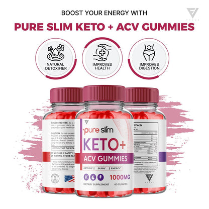 (2 Pack) Pure Slim Keto ACV Gummies, Pure Slim Keto ACV Gummies Advanced Kelly Clarkson FyvusUS supplements