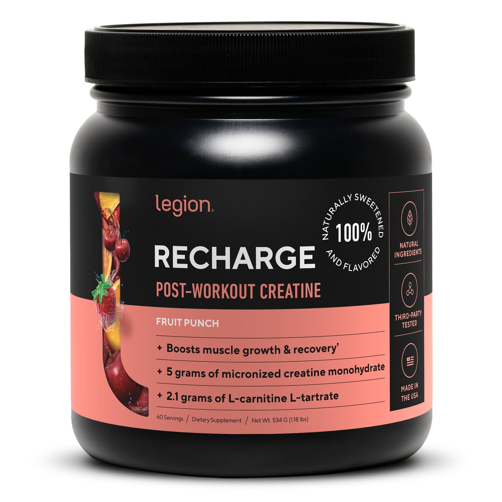 Legion Recharge Post Workout Supplement - All Natural Muscle Builder & Recovery Drink LegionUS supplements