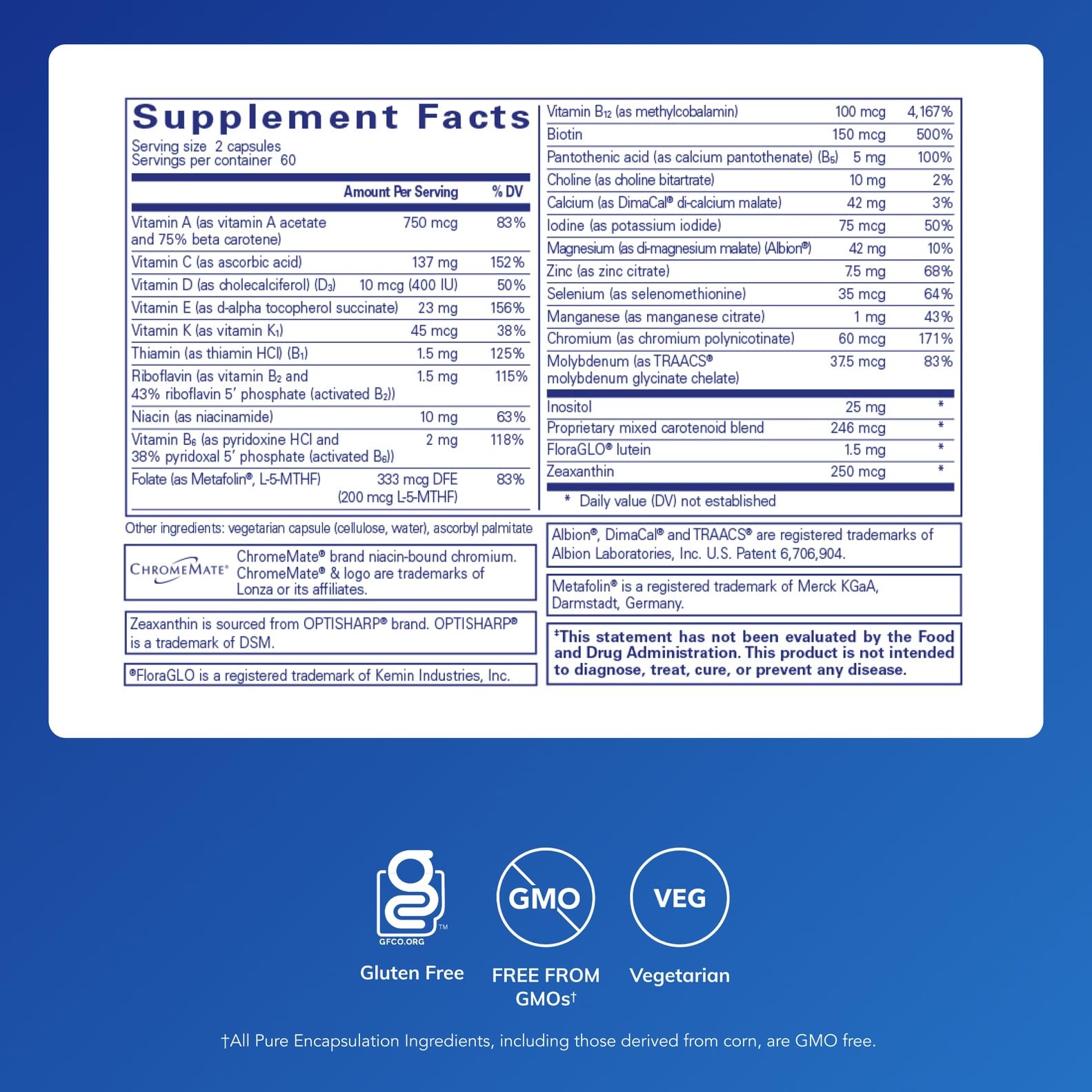 Pure Encapsulations Junior Nutrients - Kids & Teens Multivitamin - Without Iron - with Calcium, Vitamin D3 & Vitamin C - Non-GMO & Vegetarian - 120 Capsules Pure EncapsulationsAu supplements