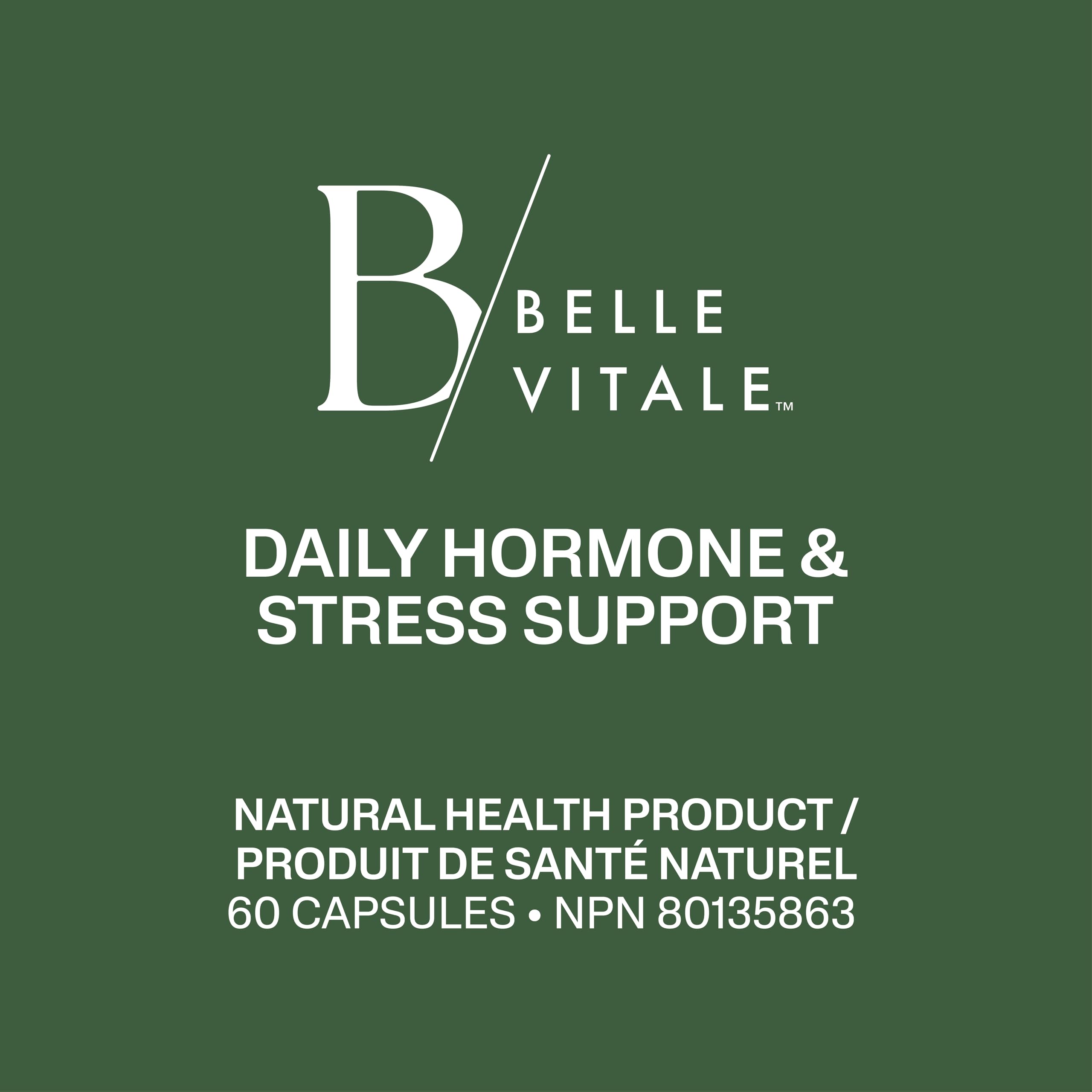 BODi Belle Vitale Daily Hormone & Stress Support - Ashwagandha & Rhodiola - Helps Combat Stress & Supports Healthy Cortisol Levels - Vitamin B12 Help Energy Metabolism & Immune Health - 60 Capsules BODiAu supplements