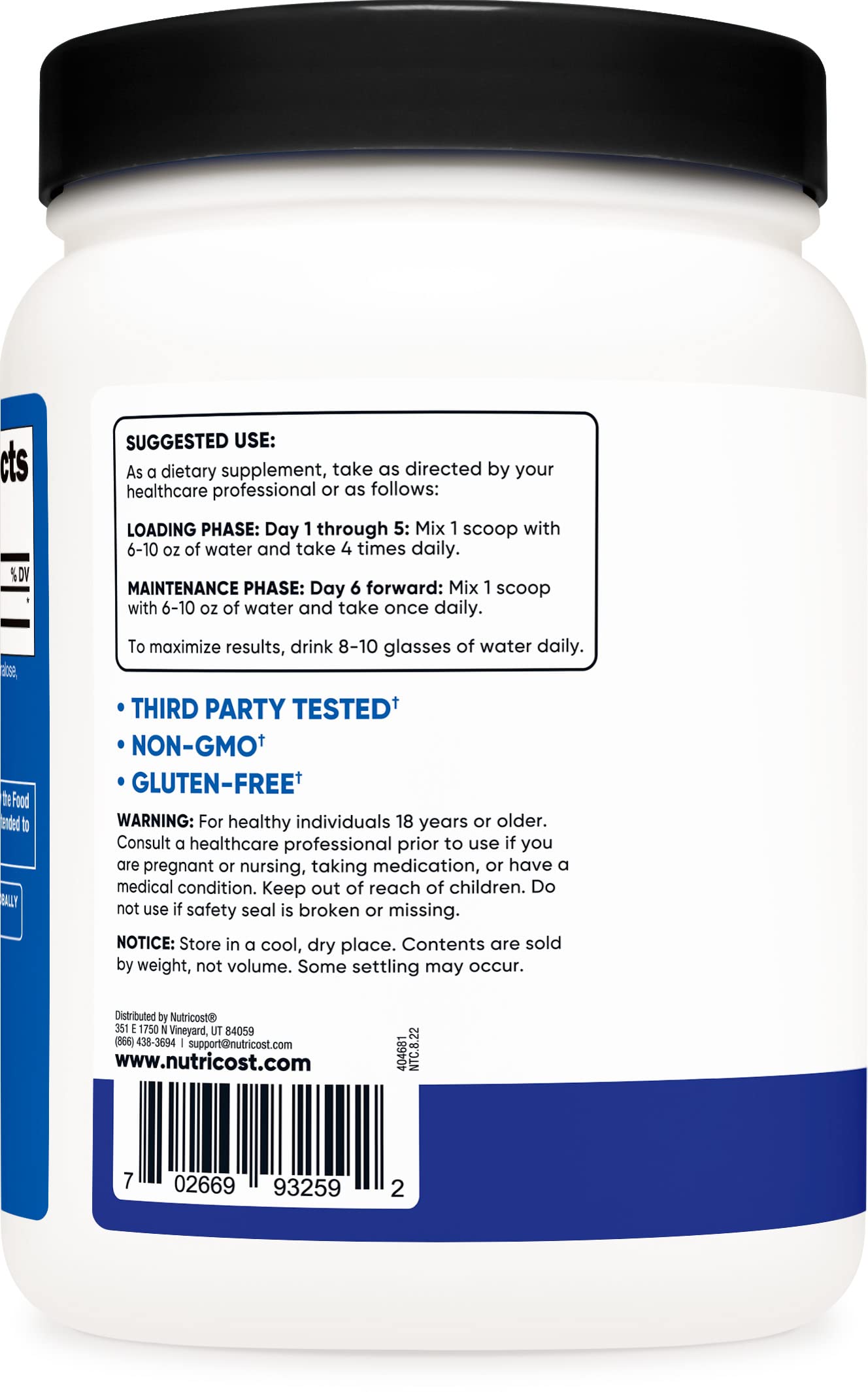 Nutricost Creatine Monohydrate Powder (Blue Raspberry), 500 Grams (1.1 LBS) NutricostUS supplements