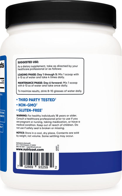 Nutricost Creatine Monohydrate Powder (Blue Raspberry), 500 Grams (1.1 LBS) NutricostUS supplements