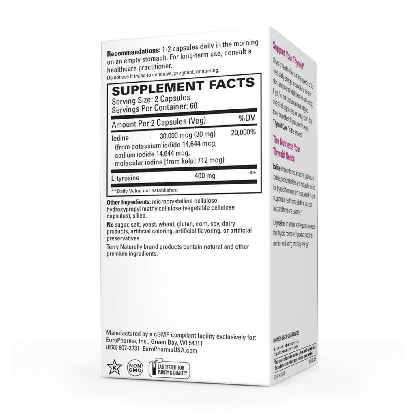 Terry Naturally Thyroid Care - 120 Capsules - Complete Metabolic Function - with Iodine Terry NaturallyUS supplements