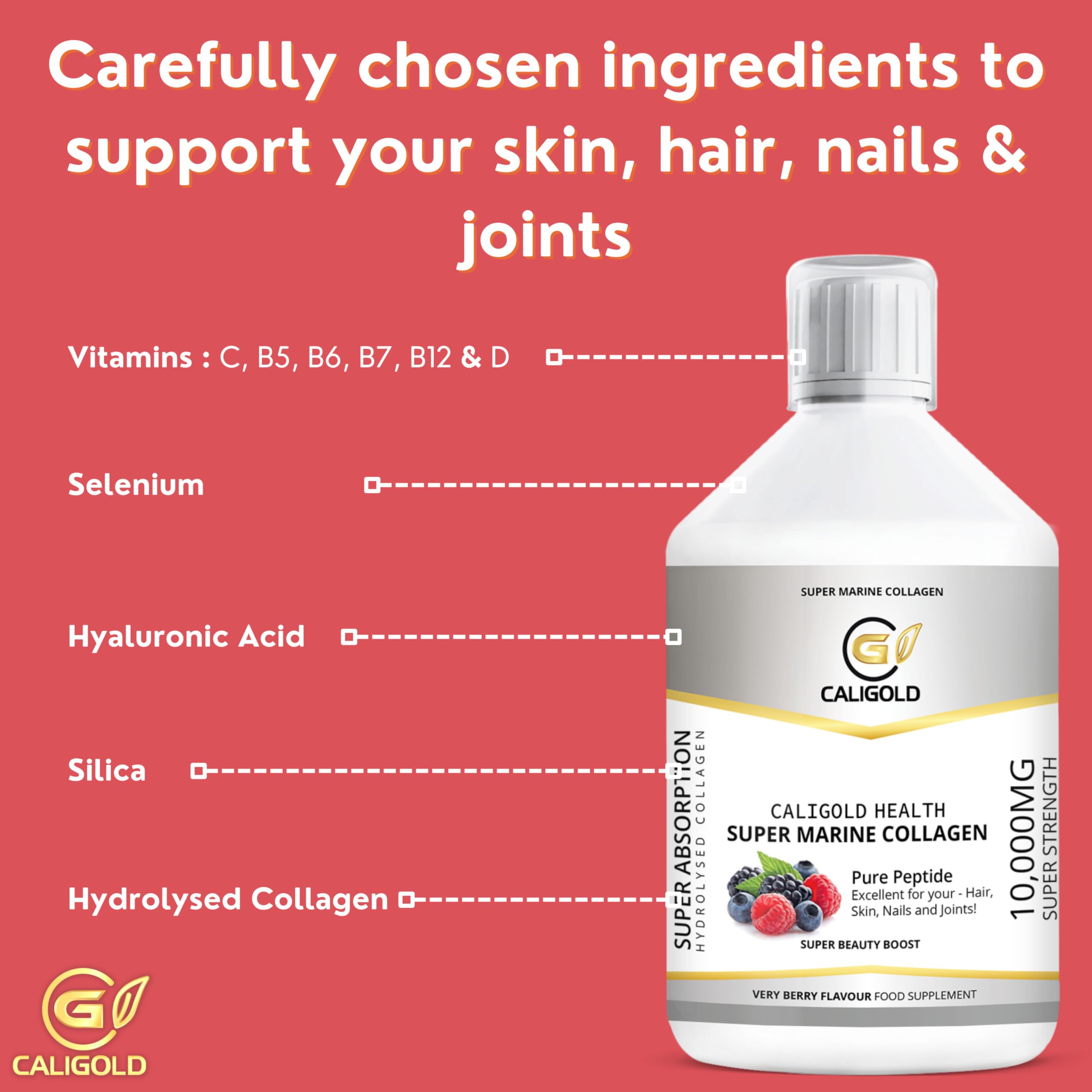 CALIGOLD Health Super Marine Collagen Liquid - Excellent for Hair, Skin, Nails and Joints CALIGOLDAu supplements