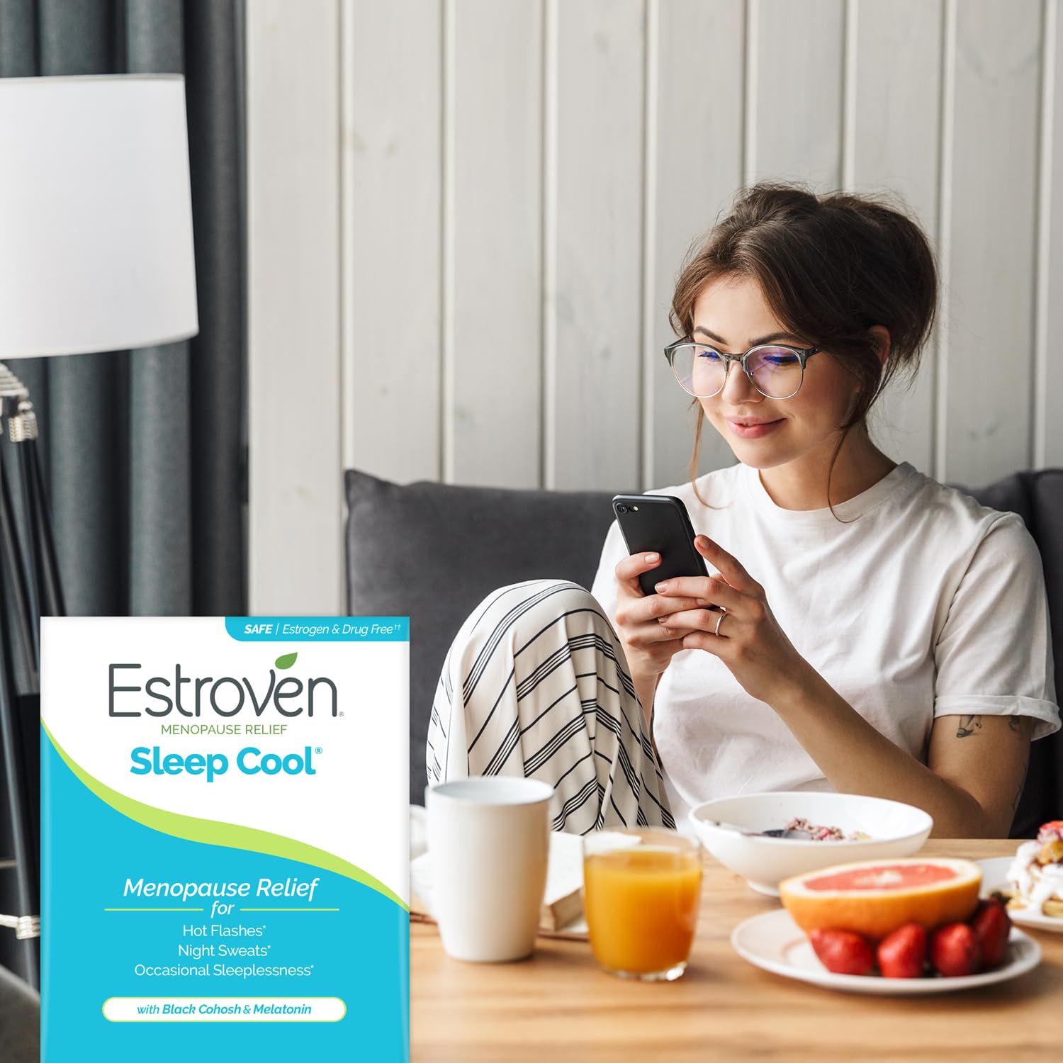 Estroven Sleep Cool for Menopause Relief, 30 Ct, Sleep Support Supplement With Clinically Proven Ingredients to Relieve Menopause Symptoms plus Night Sweats & Hot Flash Relief, Drug-No & Gluten-No EstrovenAu supplements