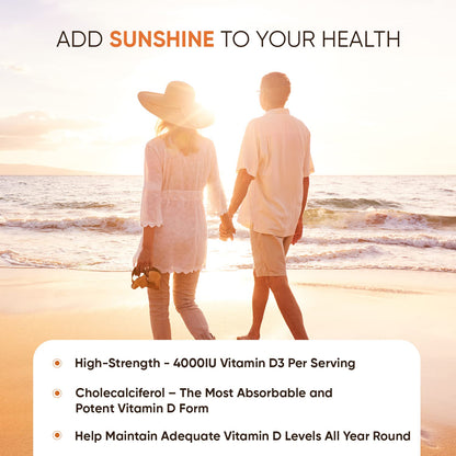 Vitamin D3 4000 IU – 400 High Strength Vitamin D Tablets (1+ Year Supply) – Vegetarian WeightWorldUS supplements