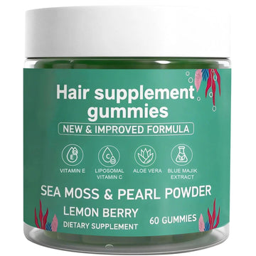YATIME Hair Loss Gummies,Sea Moss Gummies with Vitamin C, Vitamin E, Aloe Vera, Pearl Powder Support Faster Hair Growth YATIMEAu supplements