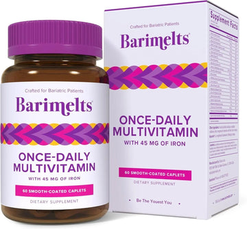 BariMelts Once Daily Bariatric Multivitamin with Iron, 60 Easy-Swallow Caplets (2-Month Supply), Multivitamin for Women, Multimineral Complex BariMeltsAu supplements