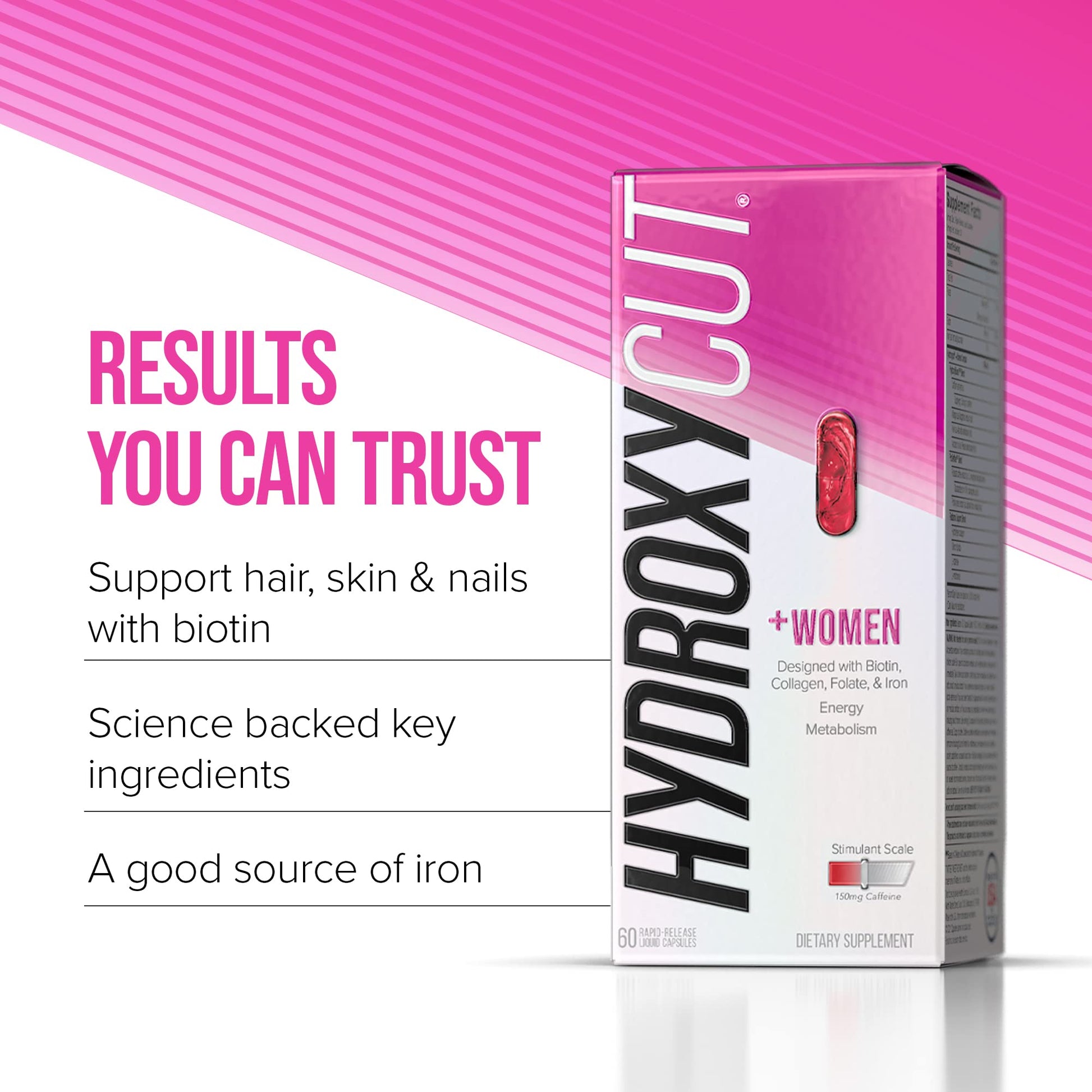 Hydroxycut + Women Pills with Biotin & Collagen | Hair Nails and Skin Vitamins | Iron Supplement HydroxycutAu supplements