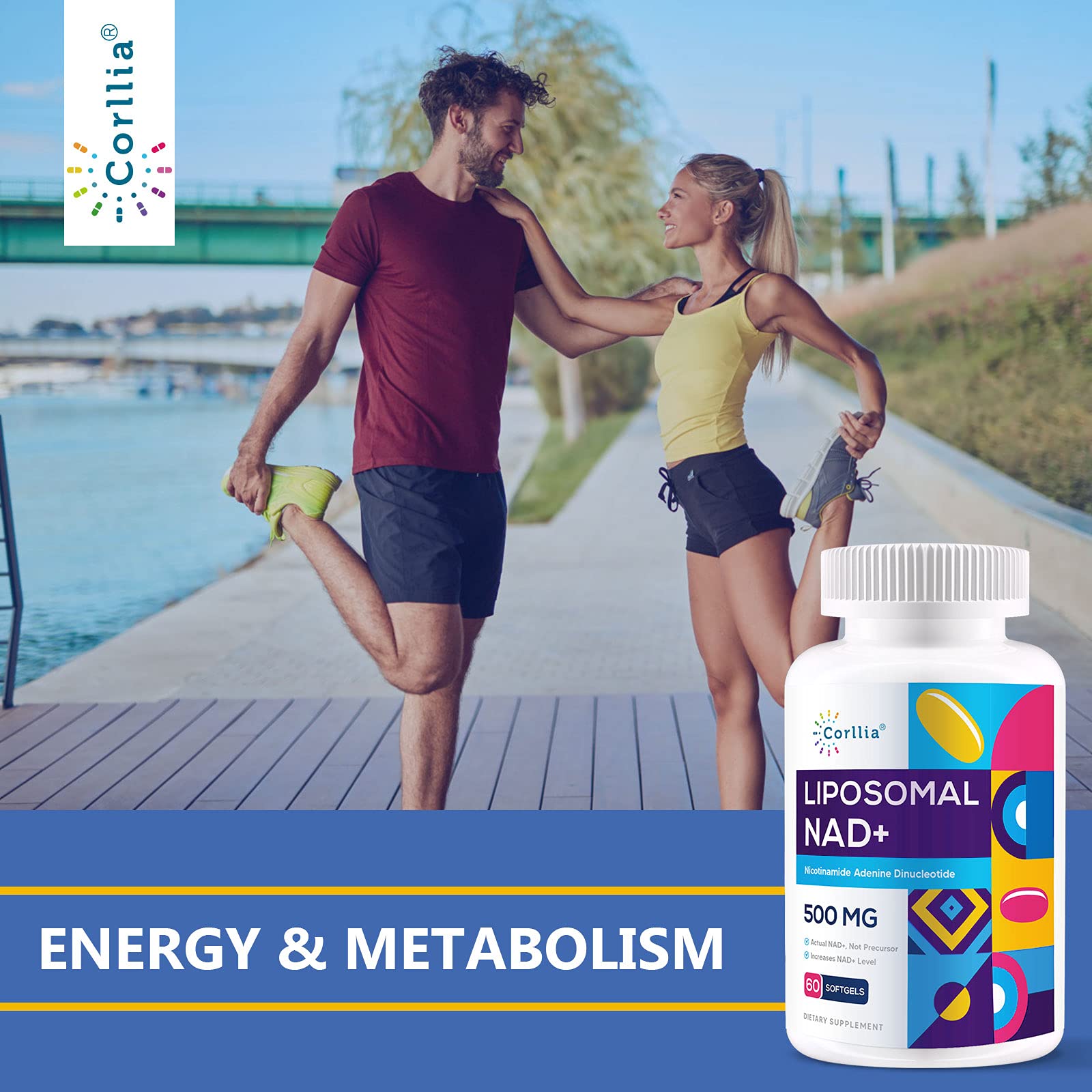 Liposomal NAD+ 500mg with TMG 250mg Softgels, Nicotinamide Riboside Alternative, Actual NAD+ Supplement, 120 Servings CorlliaAu supplements