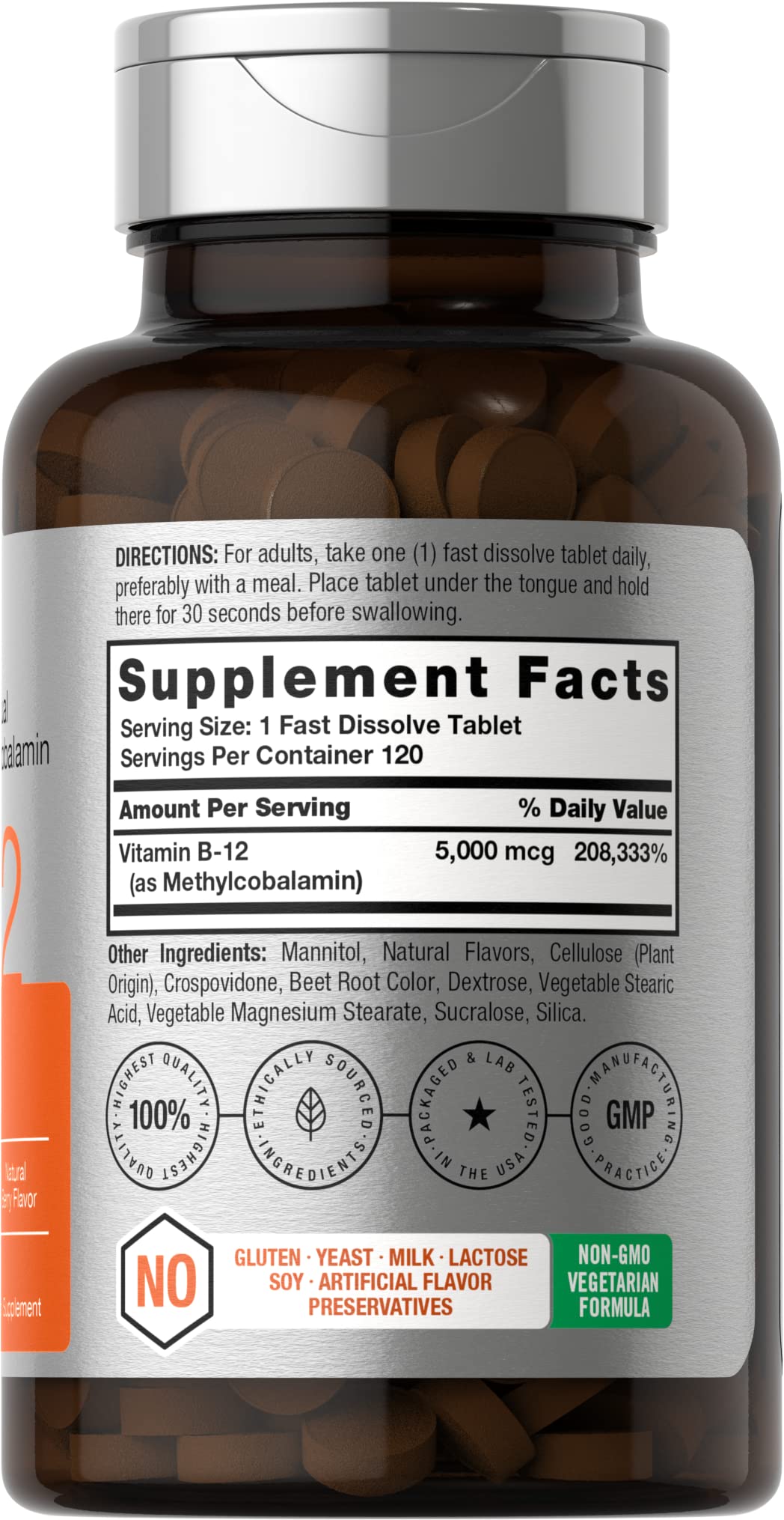 Horbäach B12 Sublingual Methylcobalamin | 5000mcg | 120 Fast Dissolve Tablets HorbäachUS supplements