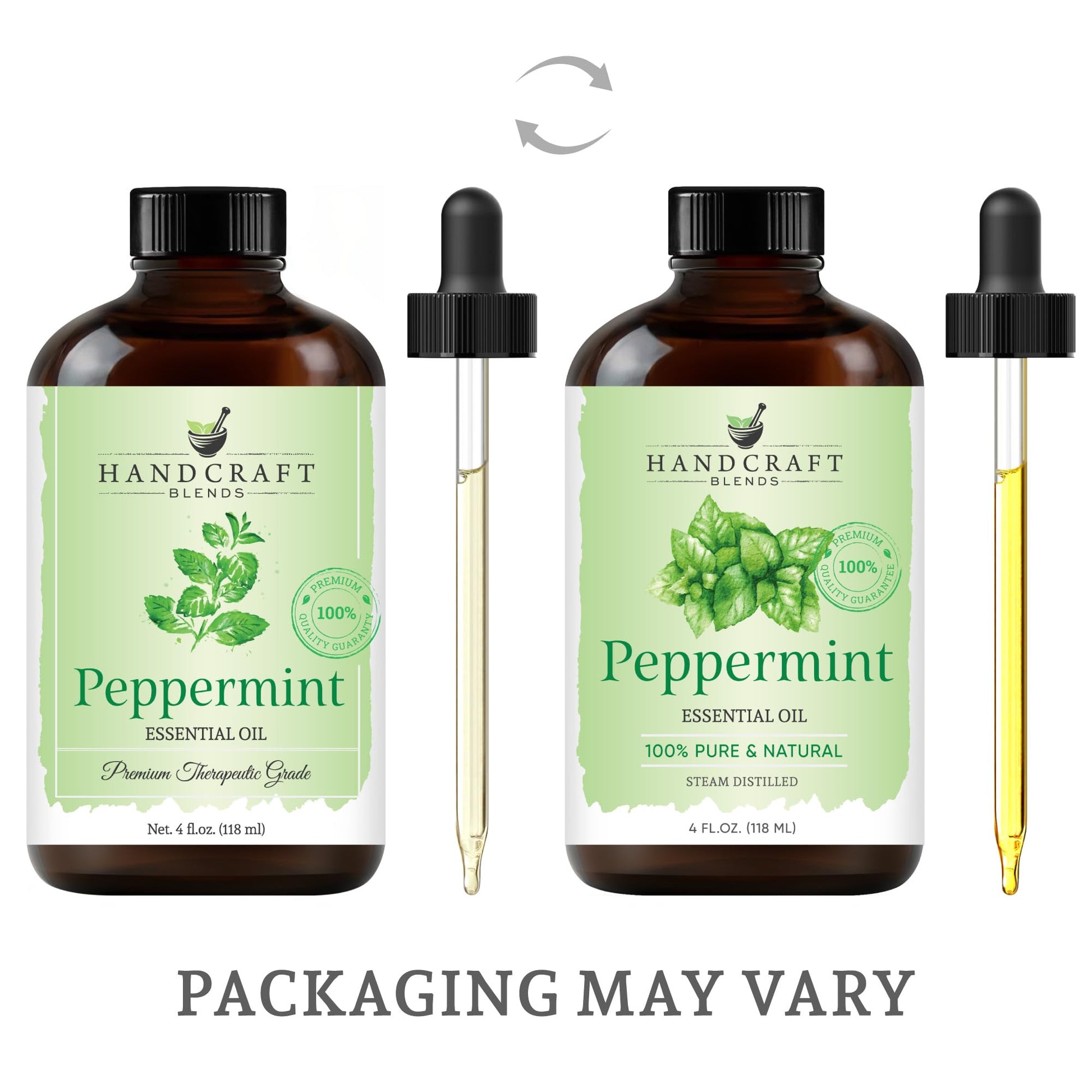 Handcraft Blends Peppermint Essential Oil - Huge 4 Fl Oz - 100% Pure and Natural - Premium Grade Handcraft BlendsAu supplements