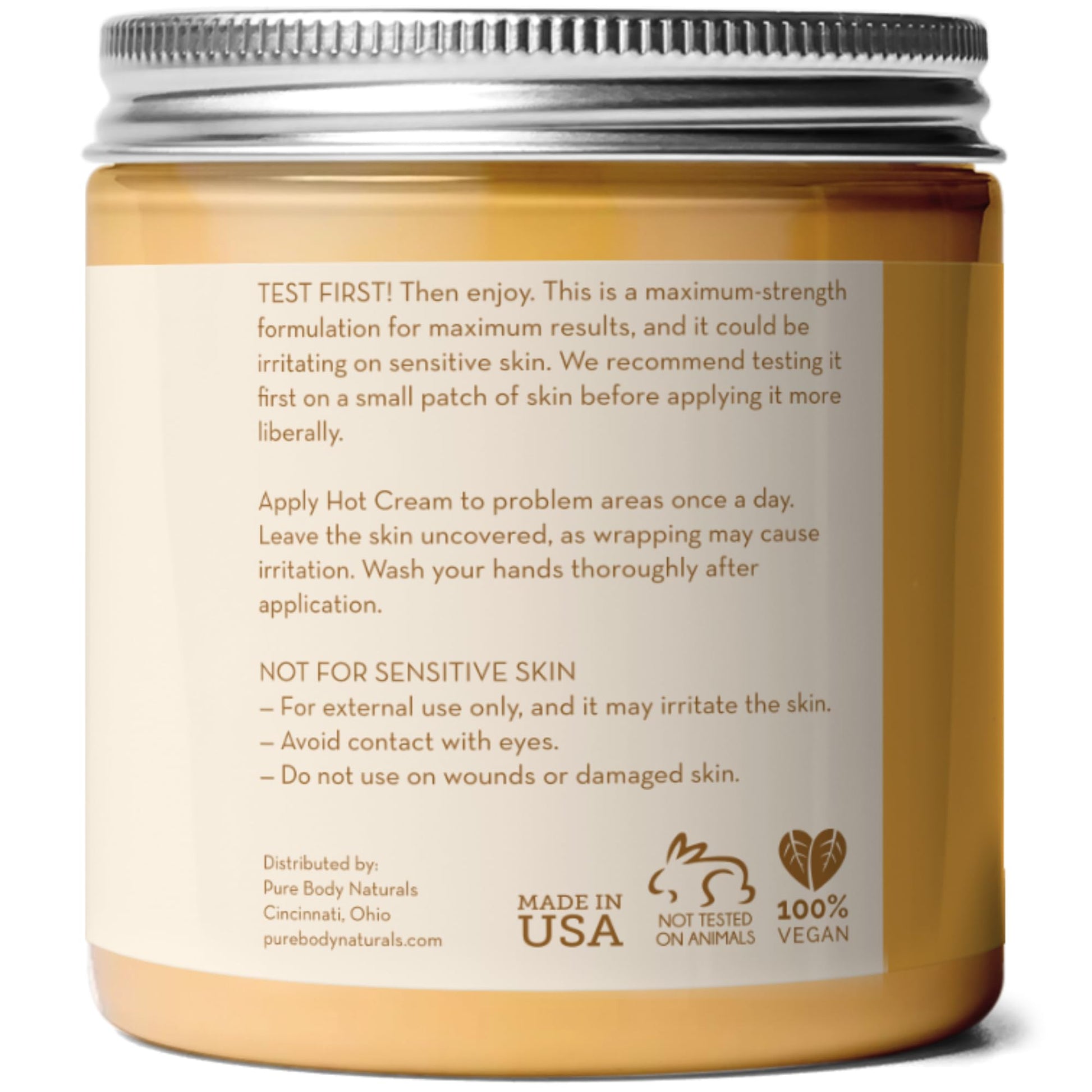 Pure Body Naturals Max Strength Hot Cream – Warming & Cooling Cream with Capsaicin and Menthol – Soothing Comfort for Overworked Muscles – 8.8 oz Pure Body NaturalsAu supplements