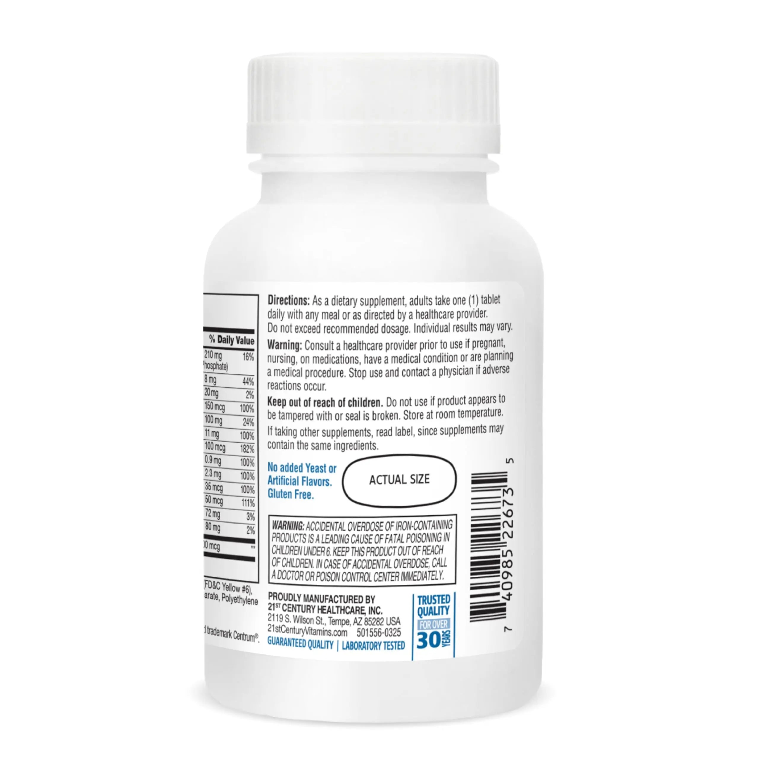 21st Century Sentry Men Multivitamin, 120 Count 21st CenturyAu supplements