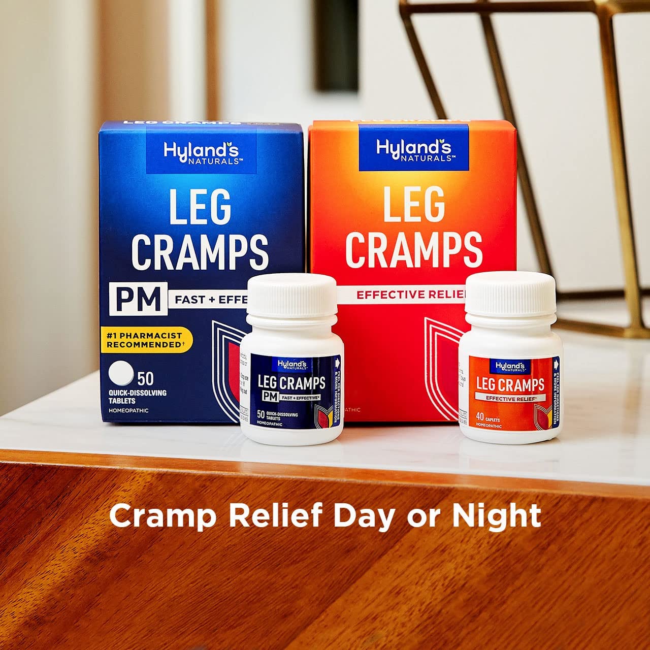 Bundle of Hyland's Leg Cramps Tablets, 100 Count and Leg Cramps PM Nighttime Formula, Natural Relief of Calf, Foot and Leg Cramps, 50 Count Hyland'sAu supplements