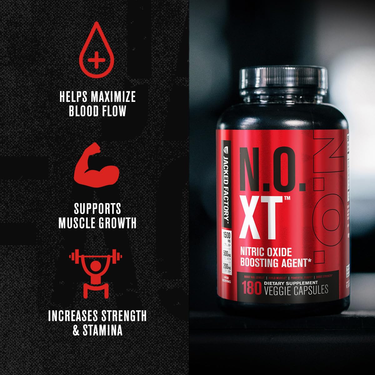 Jacked Factory Muscle Builder Supplement Stack - Build-XT Muscle Builder & N.O. XT Nitric Jacked FactoryAu supplements