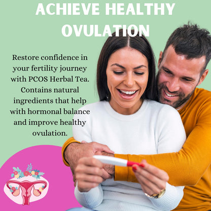 PCOS Cystem Tea with Organic Red Raspberry Leaf, Vitex, Spearmint Tea Supports Fertility PCOS Herbal TeaUS supplements