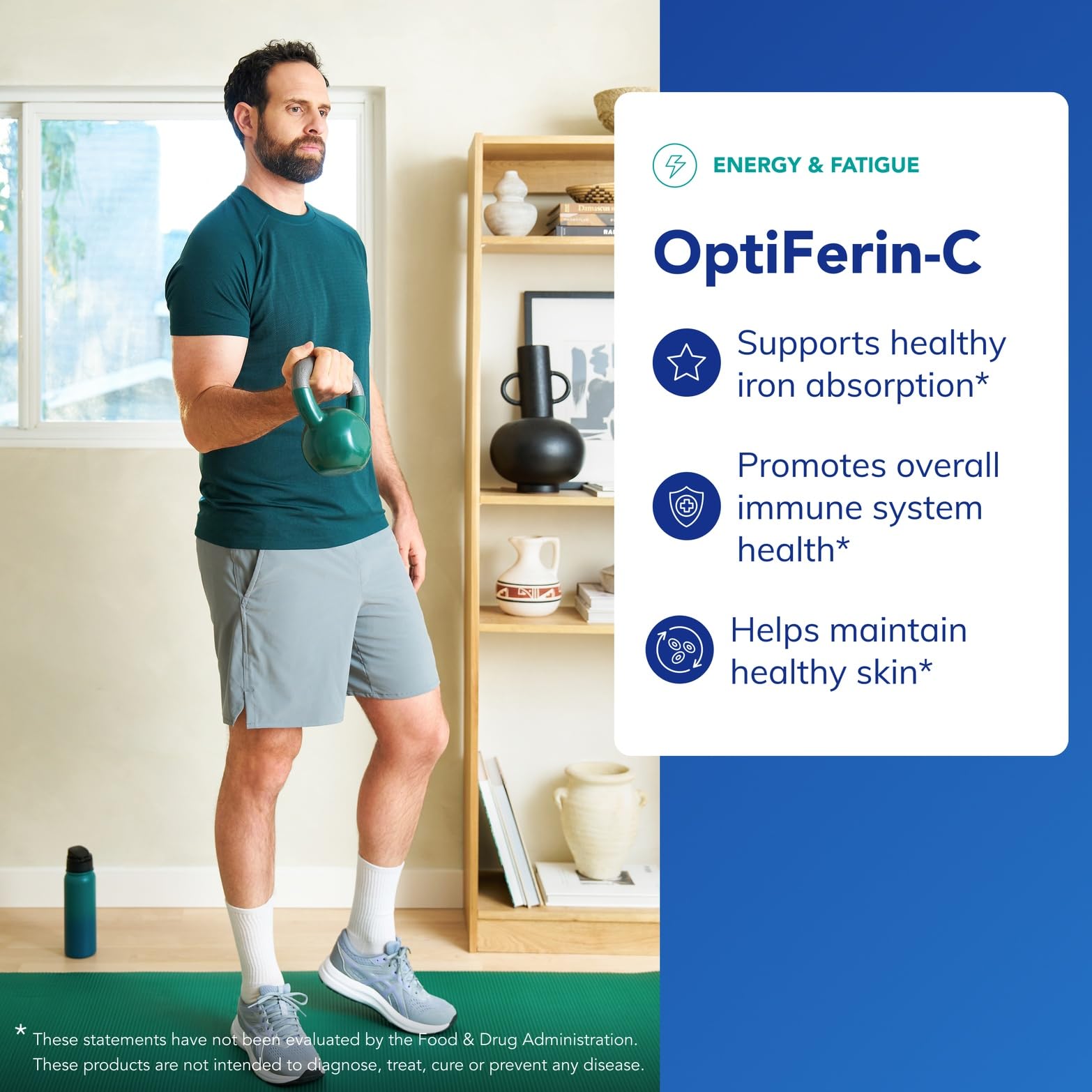 Pure Encapsulations OptiFerin-C - for Red Blood Cells & Energy - Iron Absorption Support - Energy Supplement* - Vitamin C Enriched - Gluten Free & Non-GMO - 60 Capsules Pure EncapsulationsAu supplements