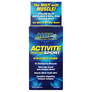 MHP Activite Sport Multi Vitamin, 25 Vitamins and Minerals, Nitric Oxide Booster, Digestive Enzymes, Antioxidants, 120 Tablets Maximum Human PerformanceAu supplements