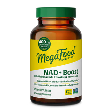 MegaFood NAD+ Supplement with Nicotinamide Riboside & Resveratrol - NMN Supplement Alternative - Vitamin B12, B6, Methylfolate & Niacin - NAD for Healthy Aging - Non-GMO - 60 Capsules, 30 Servings MegaFoodAu supplements