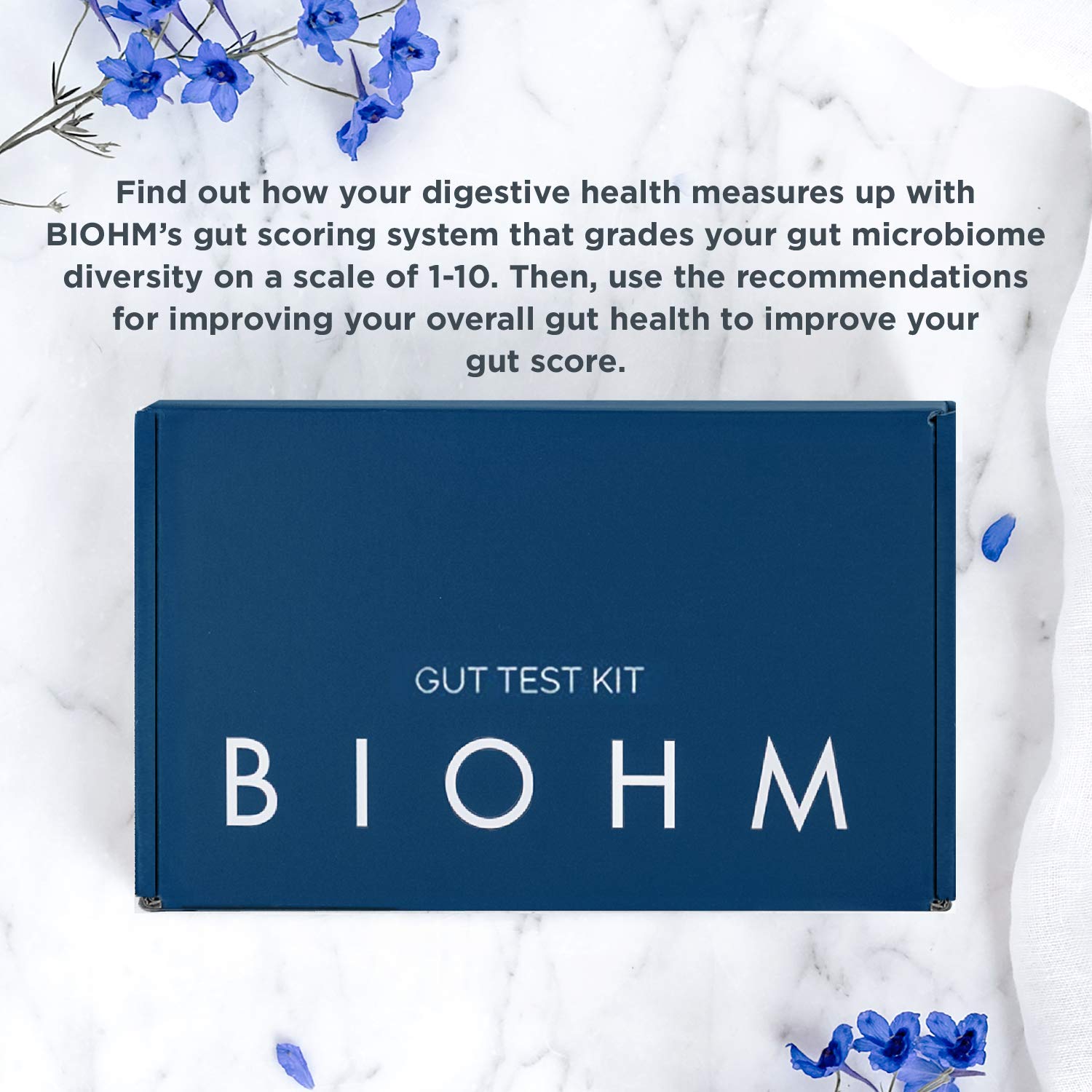 BIOHM Gut Health Test Kit for Microbiome and Digestive Health Analysis, Home Test Kit with Gut Score, Easy-to-Read Results and Actionable Recommendations BIOHMAu supplements