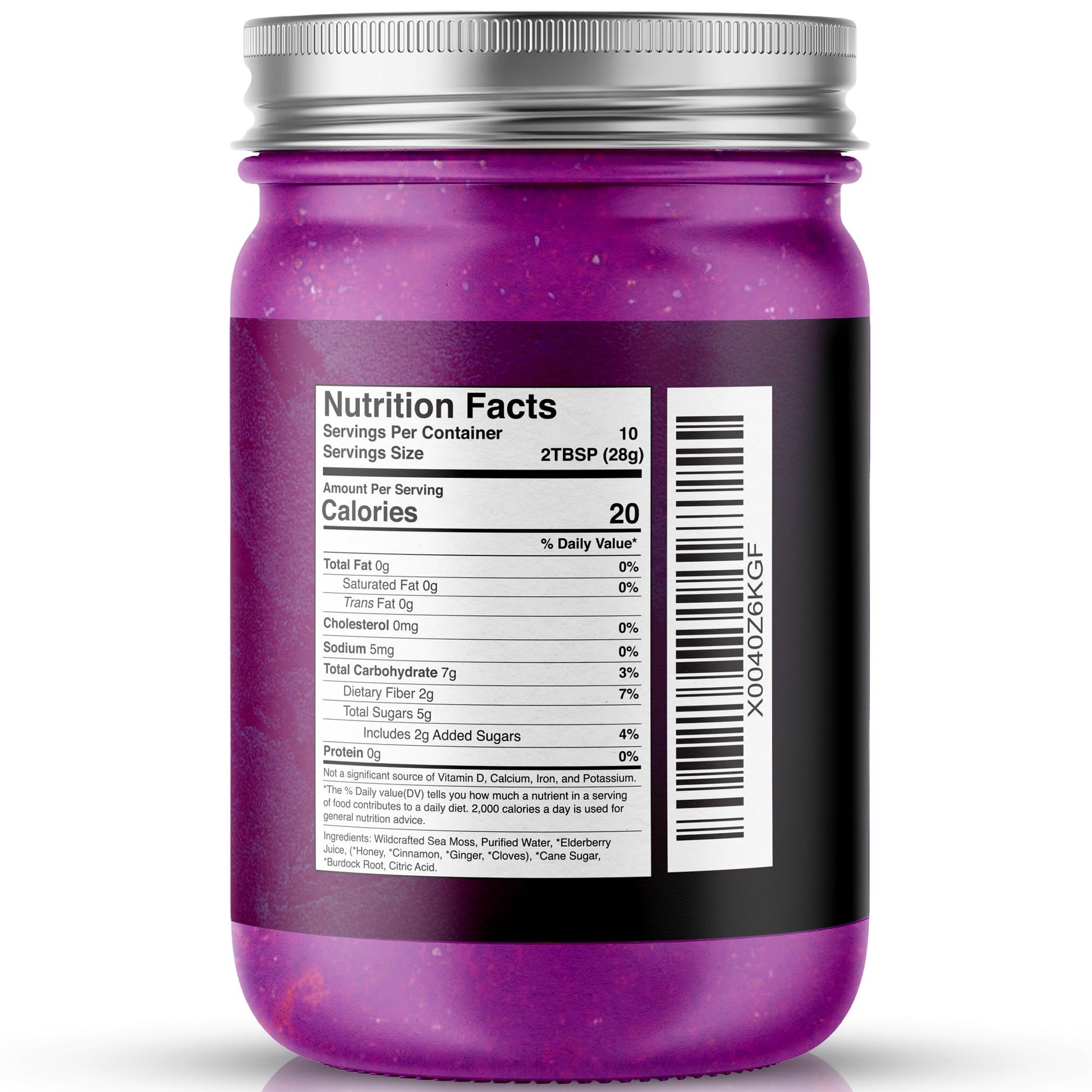 WELLNESS LABSRX Irish Sea Moss Gel Raw - Wildcrafted Superfood Seamoss Gel - Elderberry Flavor, Vitamin and Mineral-Rich from Pristine Caribbean Waters, Immune and Digestive Health Support - 10 oz. WELLNESS LABSRXAu supplements
