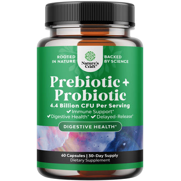 Prebiotics and Probiotics Gut Health Supplement-Super Potent Digestive Health Acidophilus Probiotic Capsules with Men & Womens Probiotics & Prebiotics