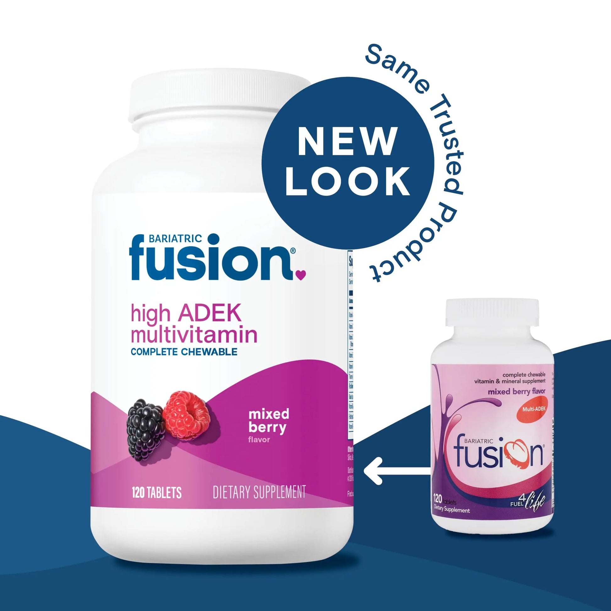 Bariatric Fusion Chewable Multivitamin with High ADEK Vitamins | Multi for Duodenal Switch Patients | Mixed Berry Flavored Tablets | Bariatric FusionAu supplements