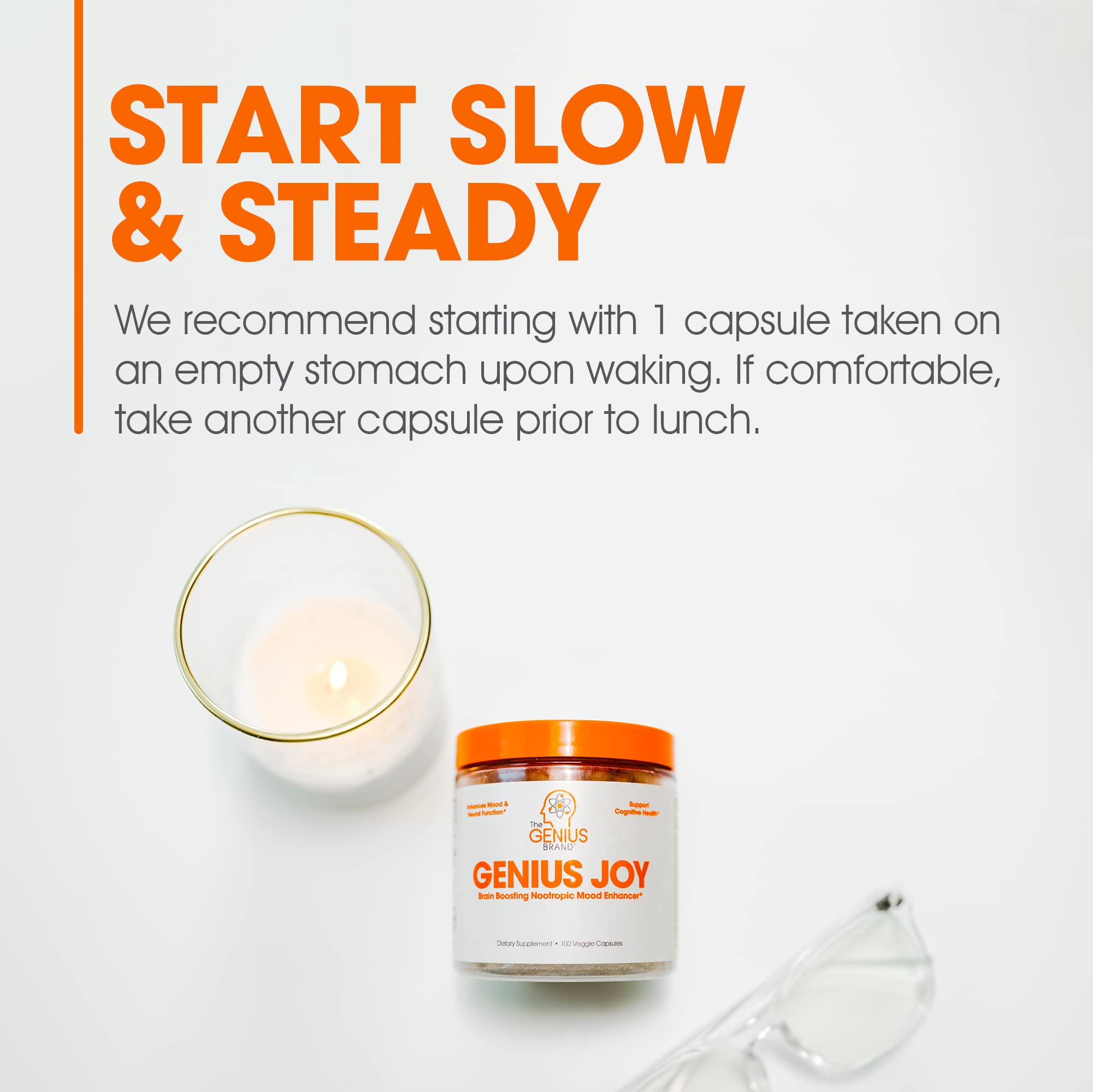 Genius Joy, Nootropic Mood Enhancer Supplement - Support Cognitive Health The Genius BrandAu supplements