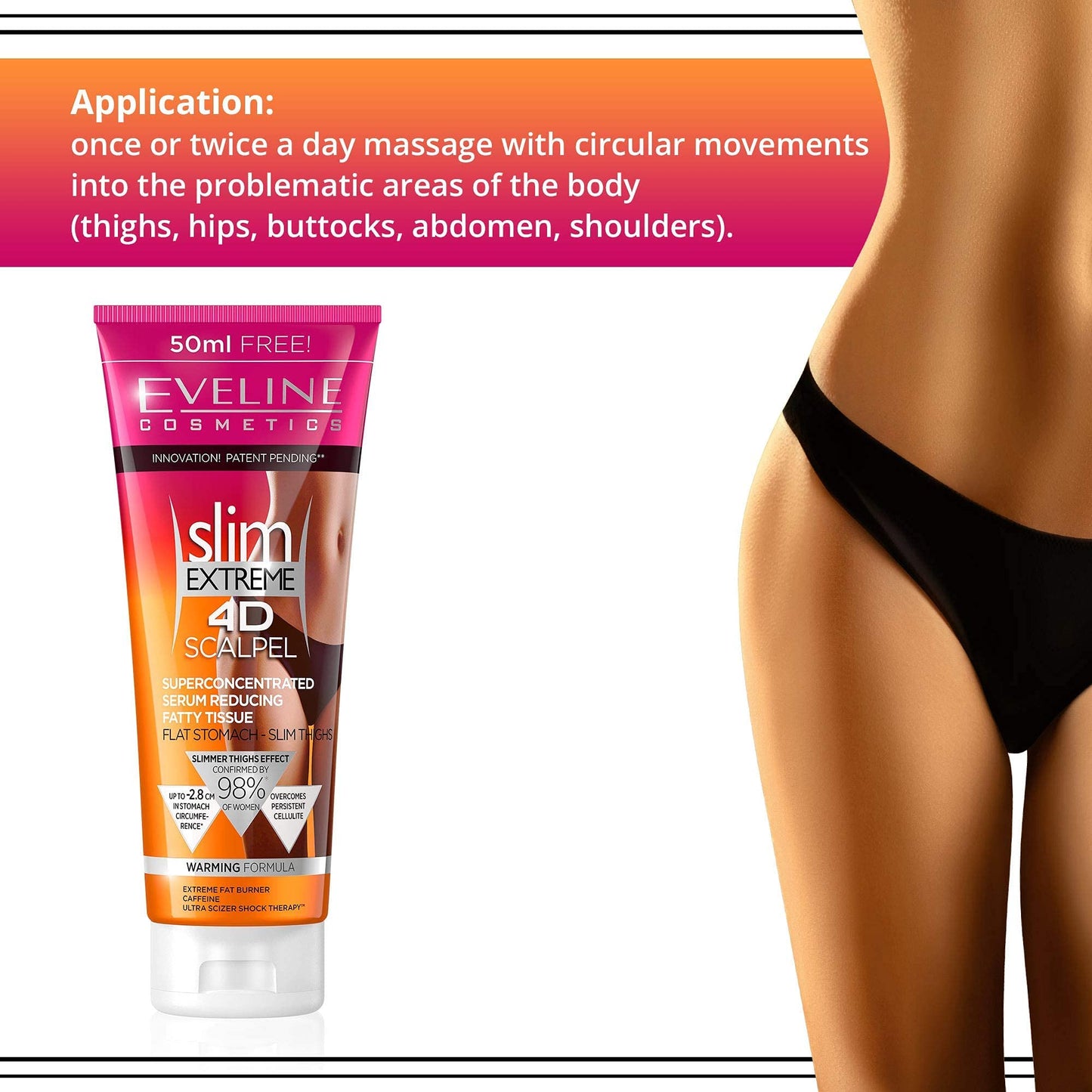 Slim Extreme 4D Scalpel Super Concentrated Serum Reducing Fatty Tissue Eveline CosmeticsUS supplements