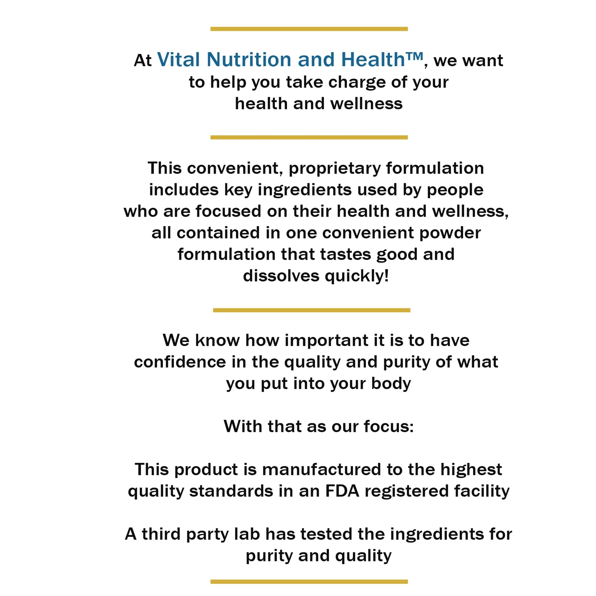 Vital Nutrition and Health All-in-One Powder: Protein, Collagen, Creatine, Resveratrol, Spermidine, Hyaluronic Acid, CoQ10 + Key Vitamins Vital Nutrition and HealthAu supplements