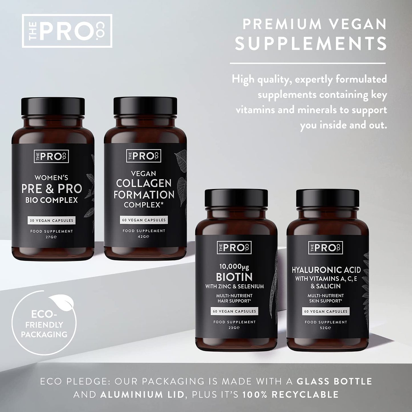 Premium Vegan Collagen Booster Supplement - Hair Skin & Nails Vitamins The Pro CoUS supplements