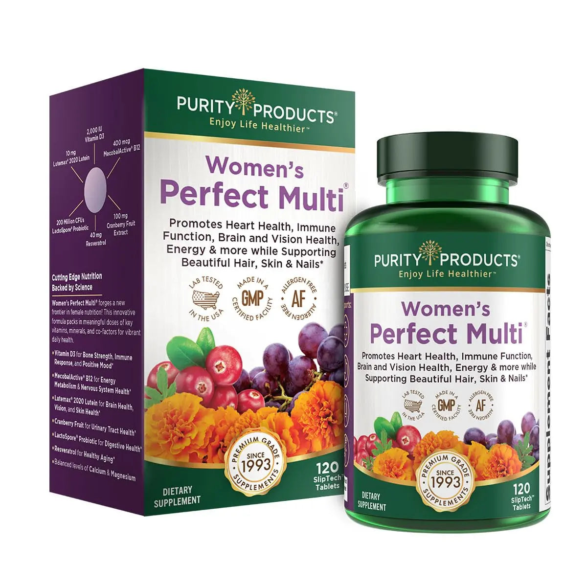 Purity Products Women’s Perfect Multi Balanced Multivitamin - Supports Urinary Tract Health, Immune, Bone + Muscle, Hair, Skin, Nails Purity ProductsAu supplements
