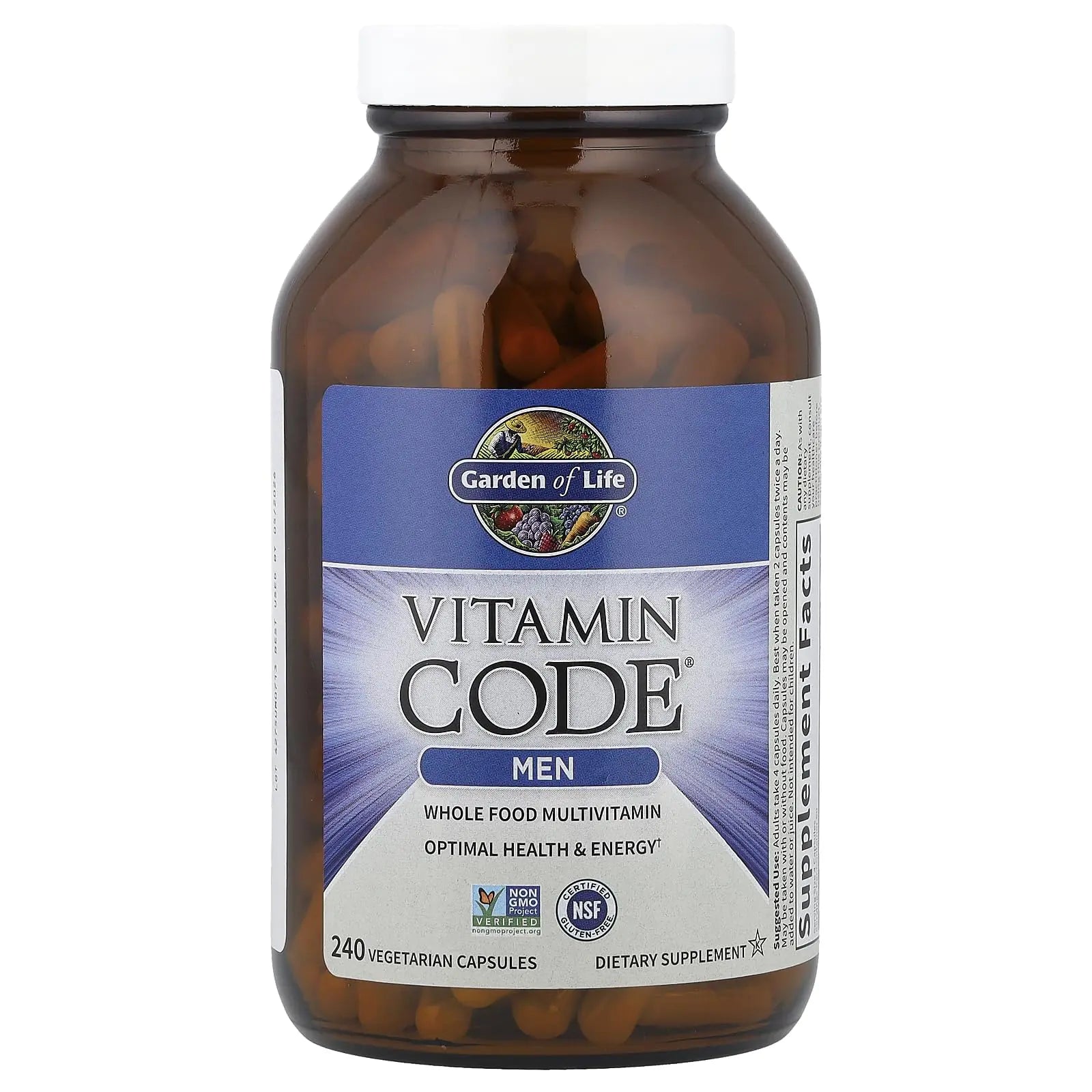 Garden of Life Vitamin Code, Whole Food Multivitamin for Men, 240 Vegetarian Capsules Garden of LifeAu supplements