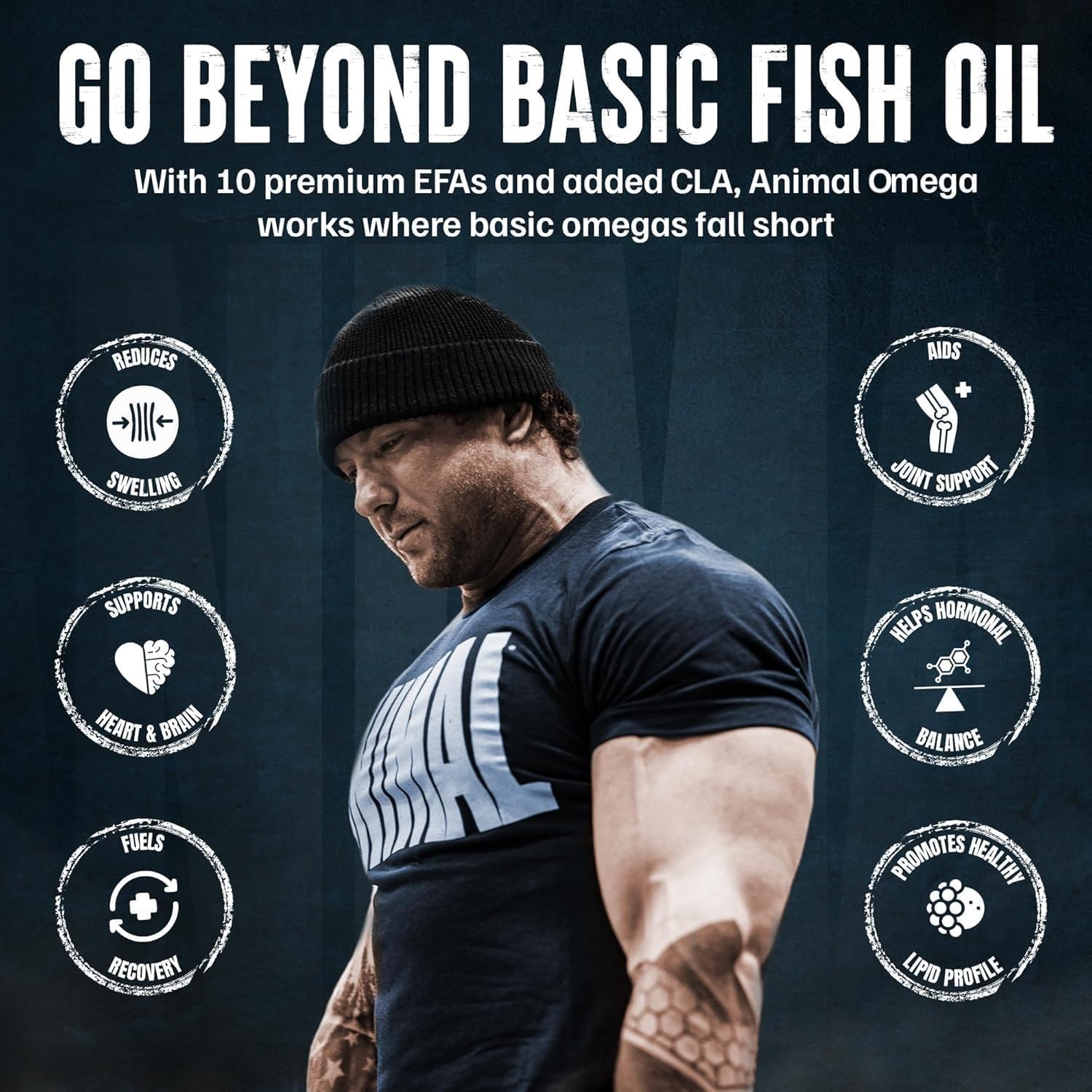 Animal Advanced Omega 3 Fatty Acids - 3500mg EPA DHA Fish Oil Omega 3 Supplement for Women & Men High Potency Blend with CLA GLA ALA for Brain Skin Eye Immune Joint Health 30 Pill Packs AnimalAu supplements