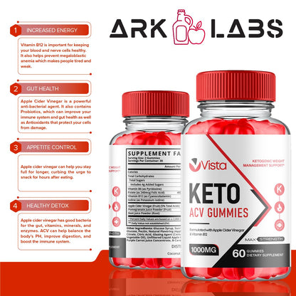 Vista Keto ACV Gummies, Vista Keto ACV Gummies Advanced Weight Loss 1000MG Ark LabsUS supplements