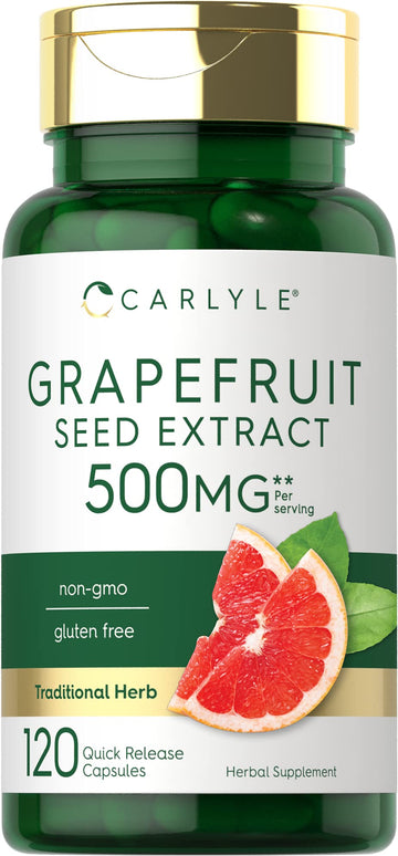 Carlyle Grapefruit Seed Extract | 500 mg 120 Capsules | Maximum Strength | Non-GMO CarlyleAu supplements