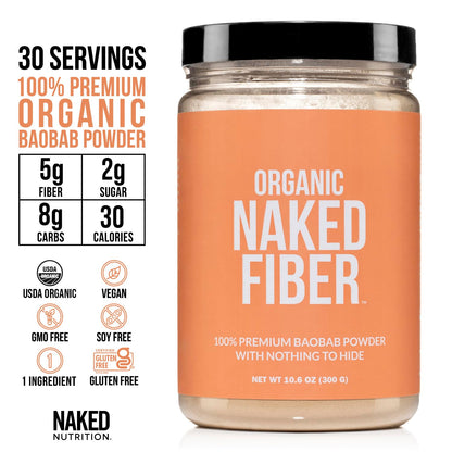 Naked Nutrition Naked Fiber Organic Baobab Powder Fiber Supplement Naked NutritionUS supplements