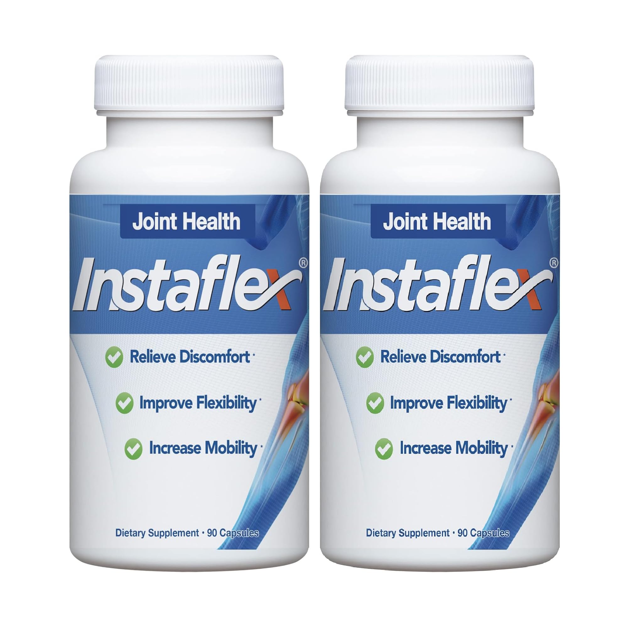 Instaflex Joint Support Supplement for Men and Women - Glucosamine, MSM, White Willow, Turmeric, Ginger, Cayenne, Hyaluronic Acid - 180 Capsules InstaflexAu supplements