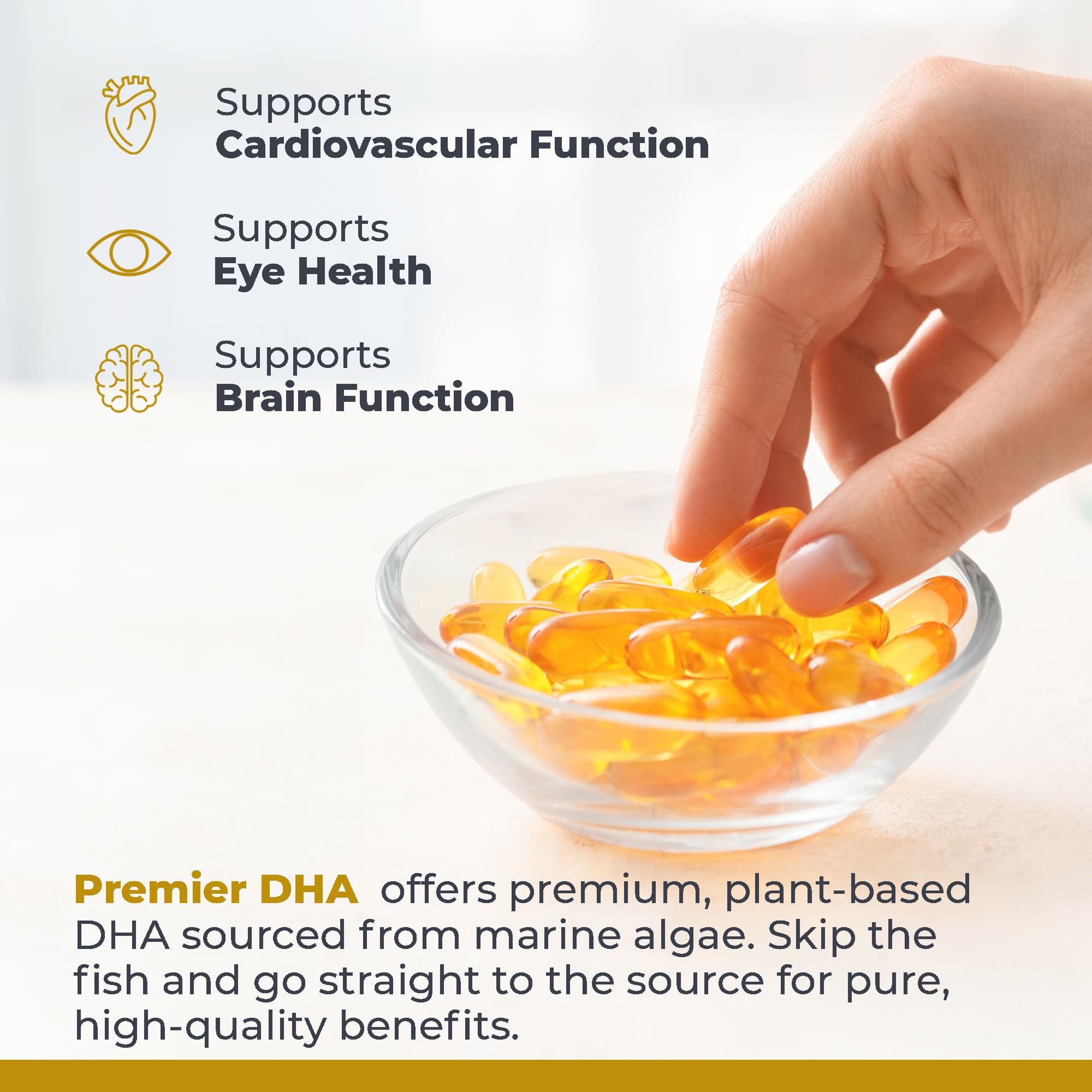 Premier Research Labs Premier DHA - Vegan DHA with Omega 3 Fatty Acids, Algae Based DHA for Women & Men, Natural DHA Supplement Suitable for Vegans- 60 Vegetarian Softgel Capsules Premier Research LabsAu supplements