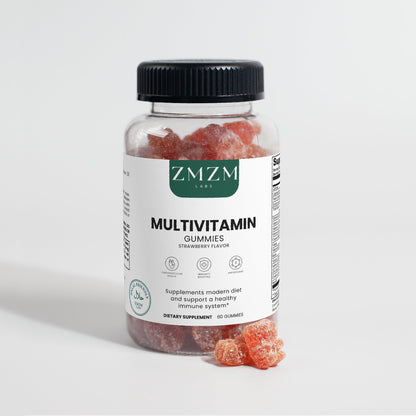 ZMZM LABS Multivitamin Gummies – Strawberry Flavor, 60 Gummies, Vegan, Gelatin-Free, Halal-Friendly Daily Vitamin Supplement ZMZM LABSUS supplements